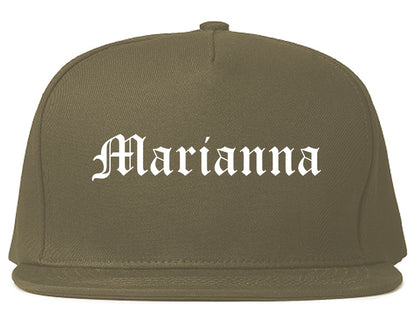 Marianna Arkansas AR Old English Mens Snapback Hat Grey