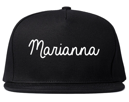 Marianna Arkansas AR Script Mens Snapback Hat Black