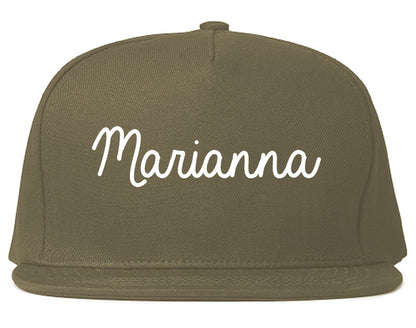 Marianna Arkansas AR Script Mens Snapback Hat Grey