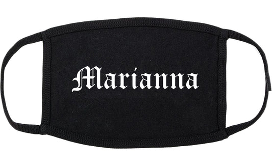 Marianna Florida FL Old English Cotton Face Mask Black