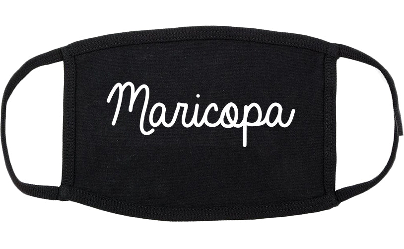 Maricopa Arizona AZ Script Cotton Face Mask Black