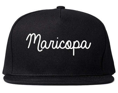 Maricopa Arizona AZ Script Mens Snapback Hat Black