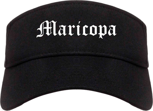 Maricopa Arizona AZ Old English Mens Visor Cap Hat Black