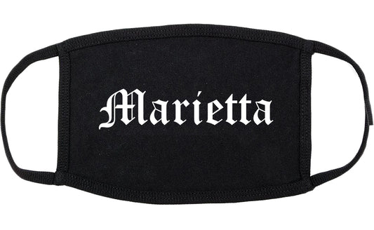 Marietta Georgia GA Old English Cotton Face Mask Black