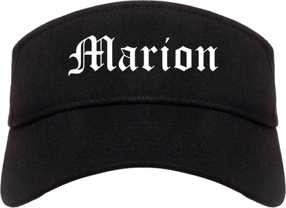 Marion North Carolina NC Old English Mens Visor Cap Hat Black