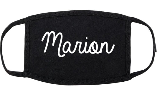 Marion Virginia VA Script Cotton Face Mask Black