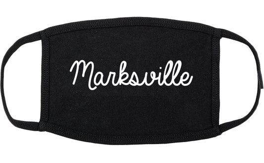 Marksville Louisiana LA Script Cotton Face Mask Black