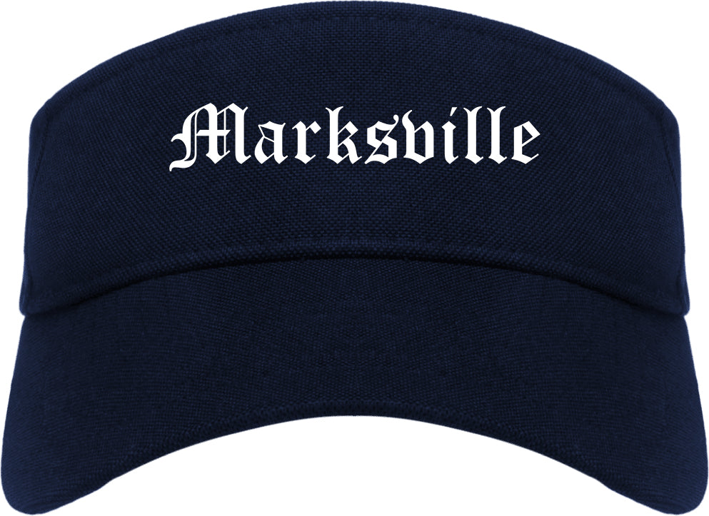 Marksville Louisiana LA Old English Mens Visor Cap Hat Navy Blue