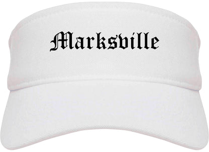 Marksville Louisiana LA Old English Mens Visor Cap Hat White