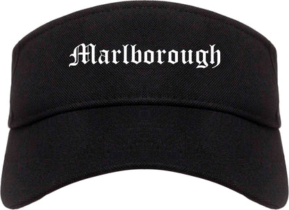 Marlborough Massachusetts MA Old English Mens Visor Cap Hat Black