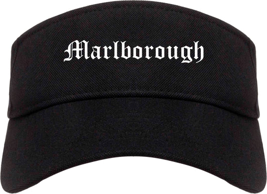 Marlborough Massachusetts MA Old English Mens Visor Cap Hat Black