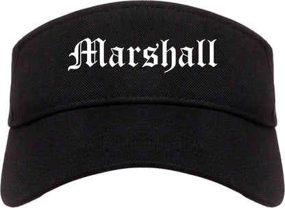 Marshall Michigan MI Old English Mens Visor Cap Hat Black