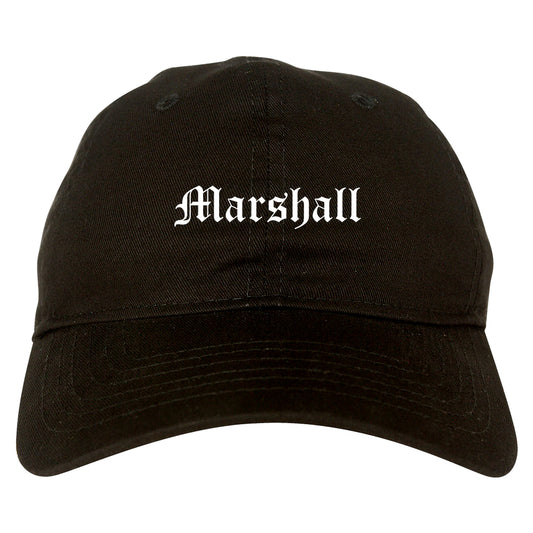 Marshall Texas TX Old English Mens Dad Hat Baseball Cap Black