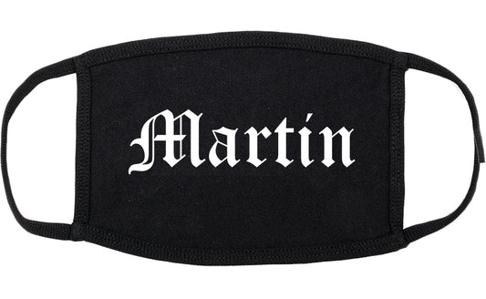 Martin Tennessee TN Old English Cotton Face Mask Black