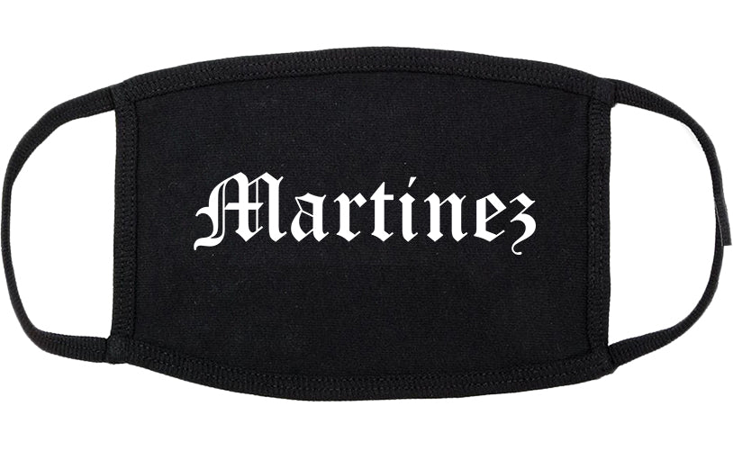Martinez California CA Old English Cotton Face Mask Black