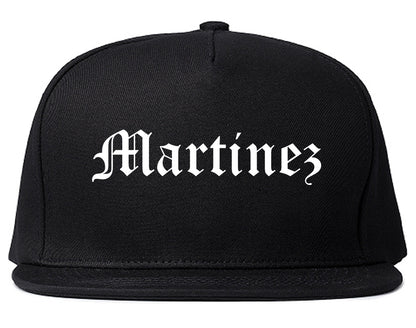 Martinez California CA Old English Mens Snapback Hat Black