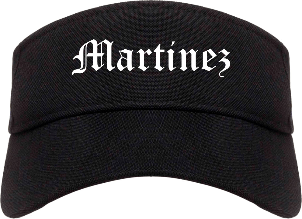 Martinez California CA Old English Mens Visor Cap Hat Black