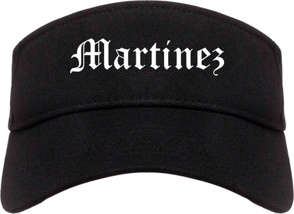 Martinez California CA Old English Mens Visor Cap Hat Black