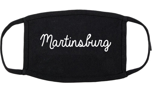 Martinsburg West Virginia WV Script Cotton Face Mask Black