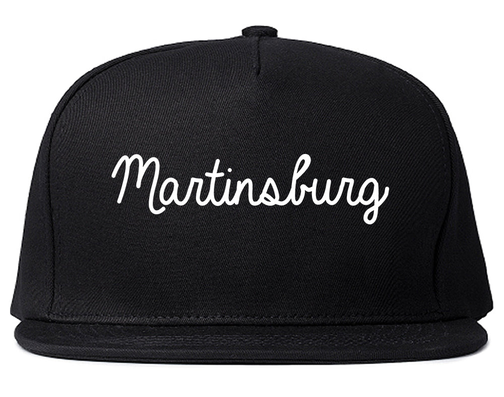 Martinsburg West Virginia WV Script Mens Snapback Hat Black