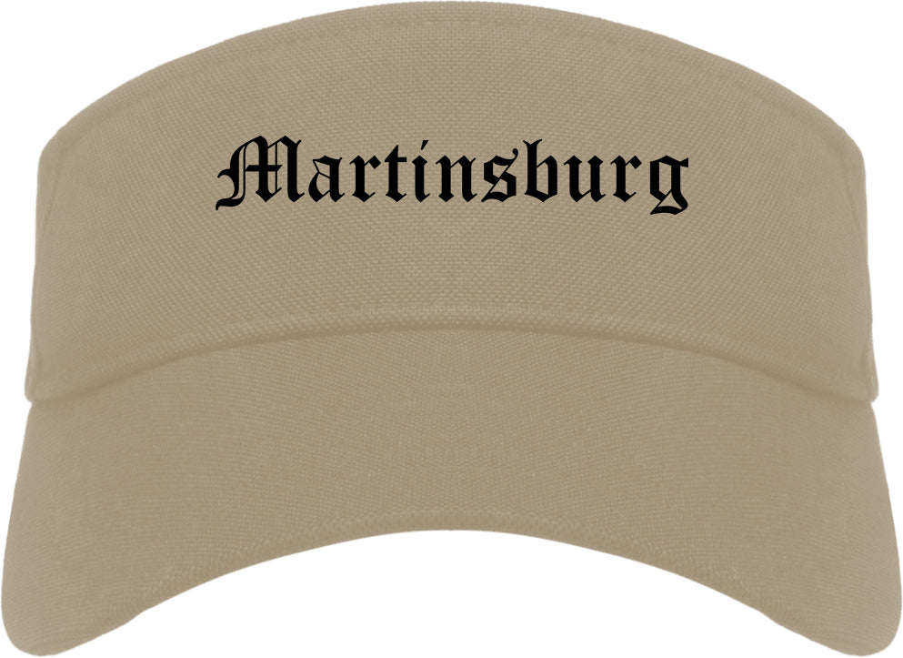 Martinsburg West Virginia WV Old English Mens Visor Cap Hat Khaki
