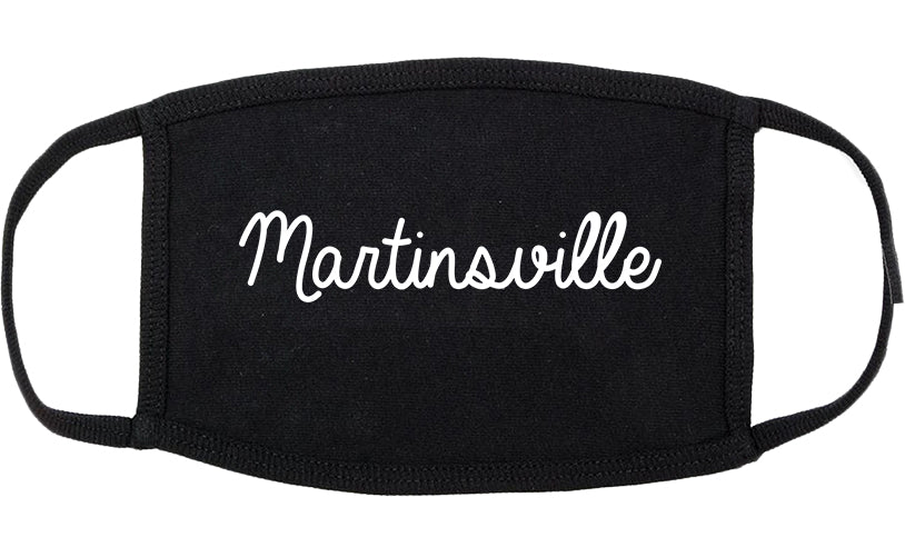 Martinsville Indiana IN Script Cotton Face Mask Black