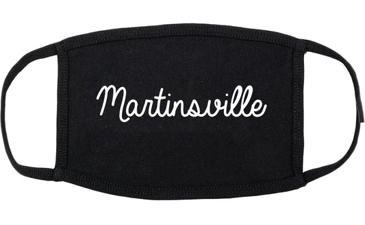 Martinsville Indiana IN Script Cotton Face Mask Black