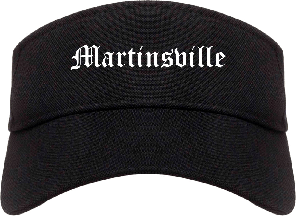 Martinsville Indiana IN Old English Mens Visor Cap Hat Black