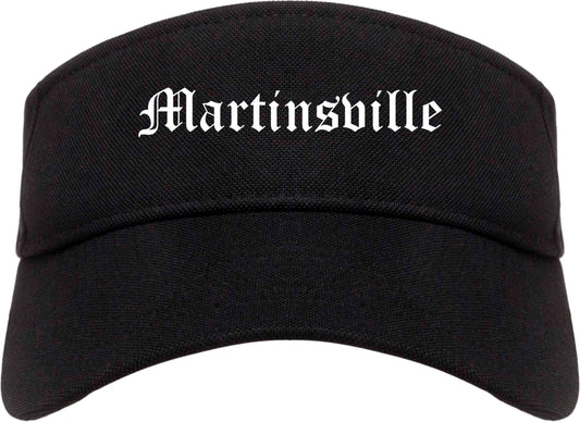 Martinsville Virginia VA Old English Mens Visor Cap Hat Black