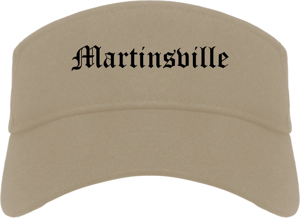Martinsville Virginia VA Old English Mens Visor Cap Hat Khaki