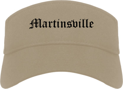 Martinsville Virginia VA Old English Mens Visor Cap Hat Khaki