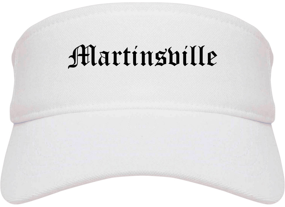 Martinsville Virginia VA Old English Mens Visor Cap Hat White