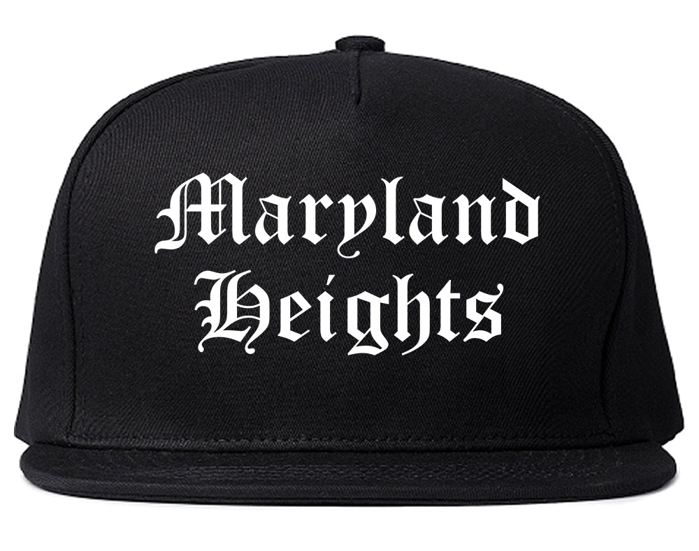 Maryland Heights Missouri MO Old English Mens Snapback Hat Black