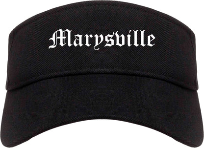 Marysville California CA Old English Mens Visor Cap Hat Black
