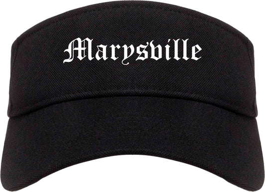 Marysville Michigan MI Old English Mens Visor Cap Hat Black