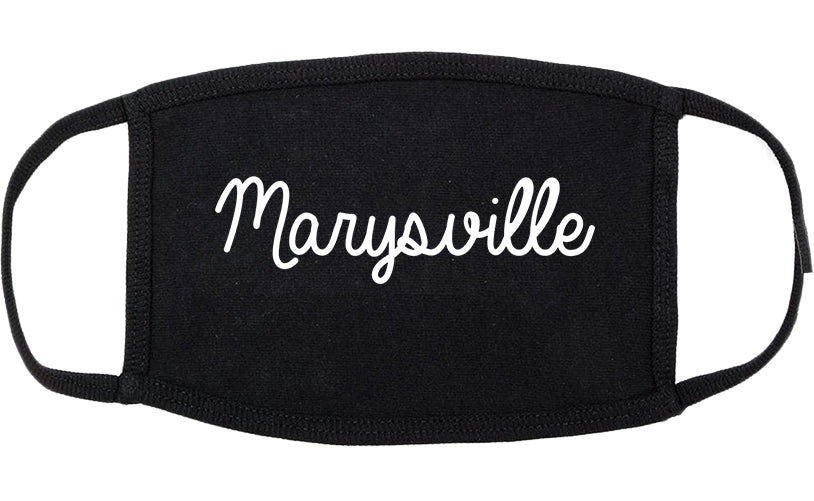 Marysville Ohio OH Script Cotton Face Mask Black