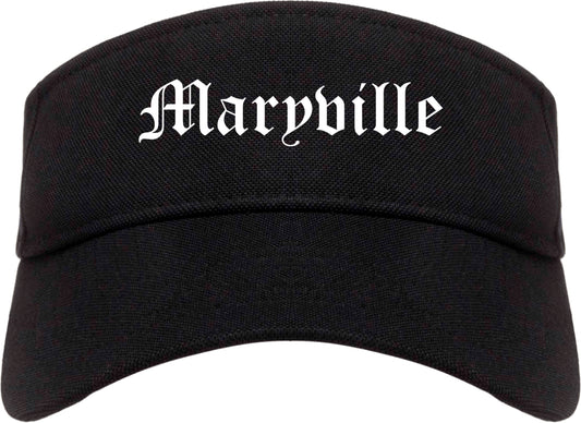 Maryville Illinois IL Old English Mens Visor Cap Hat Black