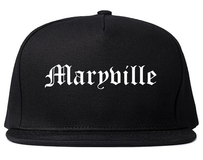 Maryville Missouri MO Old English Mens Snapback Hat Black