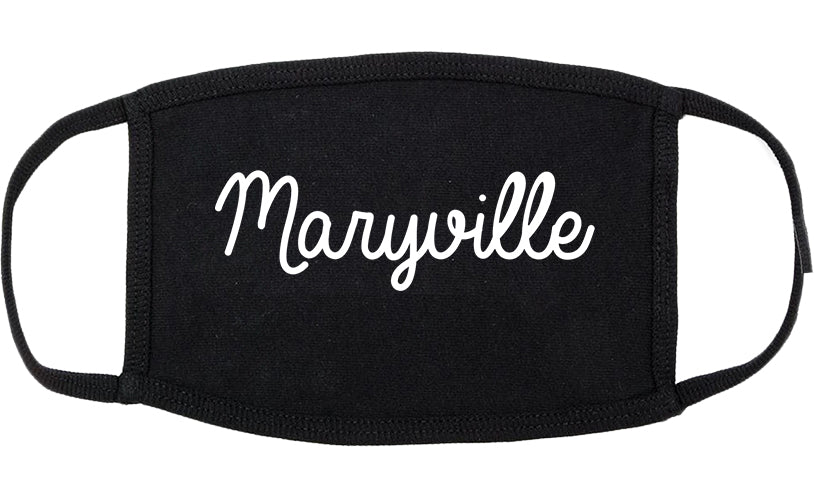 Maryville Missouri MO Script Cotton Face Mask Black