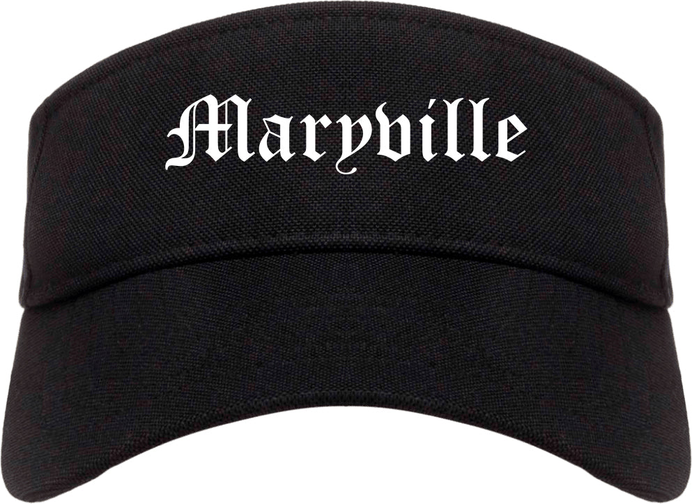 Maryville Missouri MO Old English Mens Visor Cap Hat Black