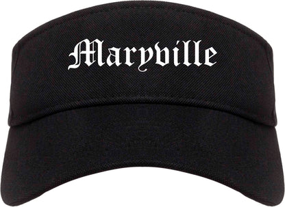 Maryville Missouri MO Old English Mens Visor Cap Hat Black
