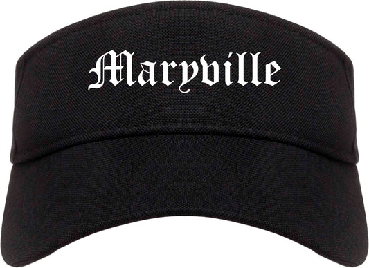Maryville Missouri MO Old English Mens Visor Cap Hat Black