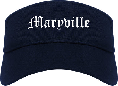 Maryville Missouri MO Old English Mens Visor Cap Hat Navy Blue