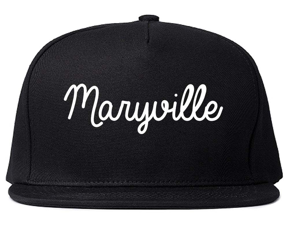 Maryville Tennessee TN Script Mens Snapback Hat Black