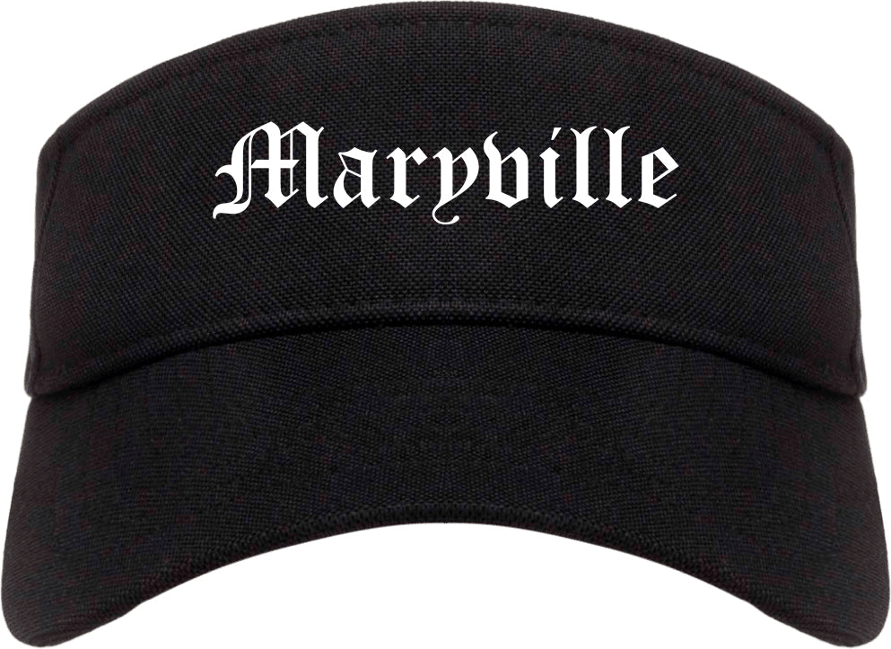 Maryville Tennessee TN Old English Mens Visor Cap Hat Black