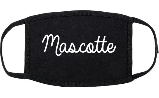 Mascotte Florida FL Script Cotton Face Mask Black