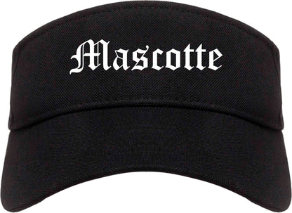 Mascotte Florida FL Old English Mens Visor Cap Hat Black