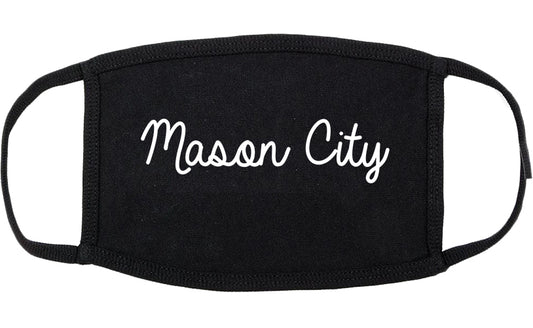 Mason City Iowa IA Script Cotton Face Mask Black