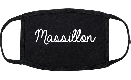 Massillon Ohio OH Script Cotton Face Mask Black