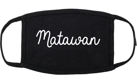 Matawan New Jersey NJ Script Cotton Face Mask Black